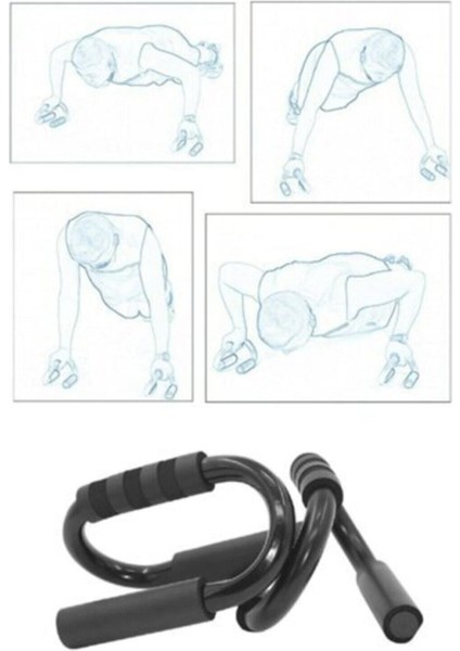Siyah Profesyonel Push Up Standları ile Güçlü ve Dengeli Şınav Egzersizi