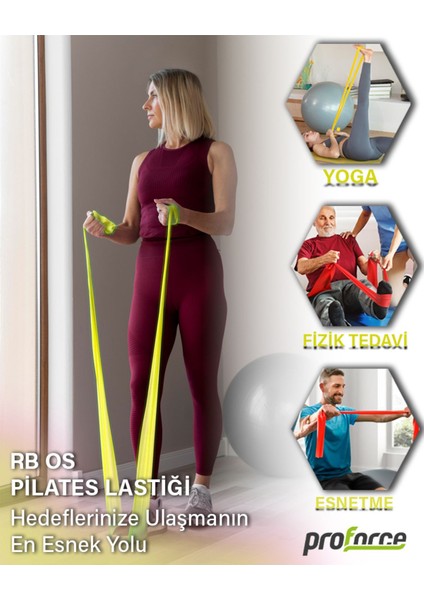 Orta Sert Pilates Lastiği Sarı, Dayanıklı ve Esnek Egzersiz Aleti modelleri