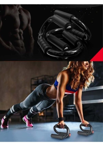 Siyah Metal Push Up Stand, Güçlü ve Rahat Şınav Aleti, Egzersiz Barı fiyatları