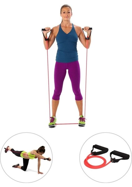 Mor Orta Direnç Pilates Lastiği 3'lü Set, Sağlıklı Egzersiz Için Uygun fiyatları