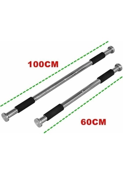 Çift Süngerli Ayarlanabilir Metal Barfiks Çubuğu 60-100 cm modelleri