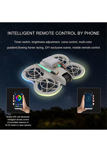 Djı Neo/avata 2 Uzaktan Kumanda Gece Güvenlik Uçuş Işık Şeridi Drone Aksesuarları Için Rgb Renkli Işık Şeridi, A (Yurt Dışından) modelleri