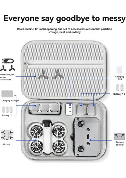 Djı Neo Omuz Çantası - Pu Kontrol Cihazı Saklama Kutusu, Drone ve Aksesuarları Için Sert Kabuklu El Çantası (Yurt Dışından)