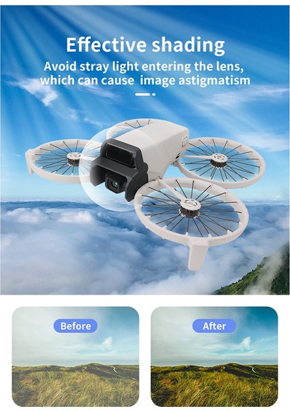 Djı Flip Için Lens Kapağı Parlamayı Önleyen Işık Hızlı Çıkarma Güneşlik Gimbal Koruyucu Lens Kapağı Iha Aksesuarları Siyah (Yurt Dışından) fırsatları