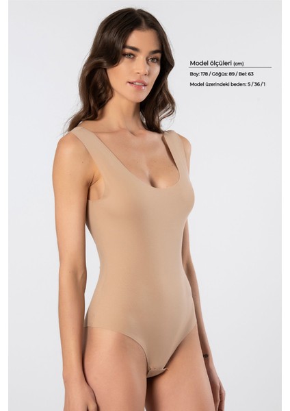 Türen Kadın Lazer Kesim Pamuklu Çıtçıtlı Body 905/CAPPUCCINO fiyatları