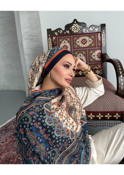 Colorful Paisley Etnik Desenli Soft Pamuk Şal modelleri