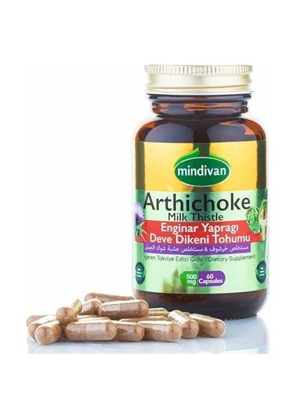 Enginar Ekstreli Devedikeni Tohumu Ekstreli 60 Kapsül 500 Mg