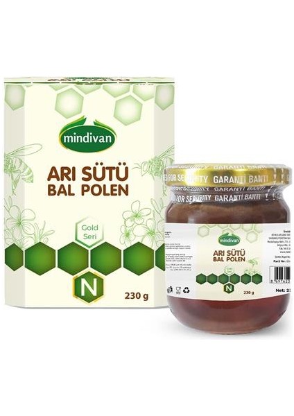 Arı Sütü Bal Polen (Normal) 230 gr