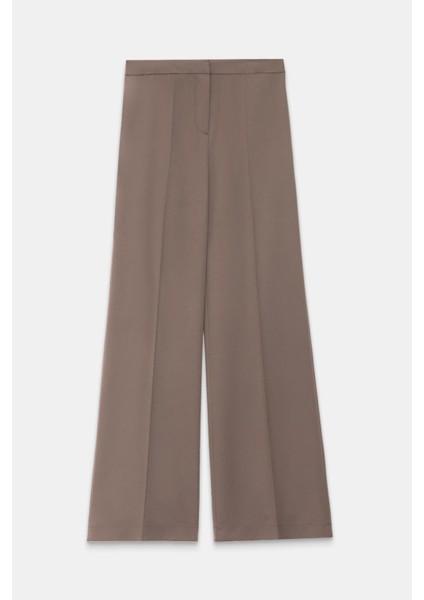 Koyu Kahve Bel Detaylı Dar Kalıp Pantolon indirimleri