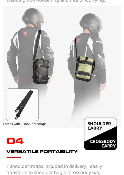 6l Su Geçirmez Crash Bar(Koruma Demiri) Çantası – Motosiklet & Atv Yan Çanta