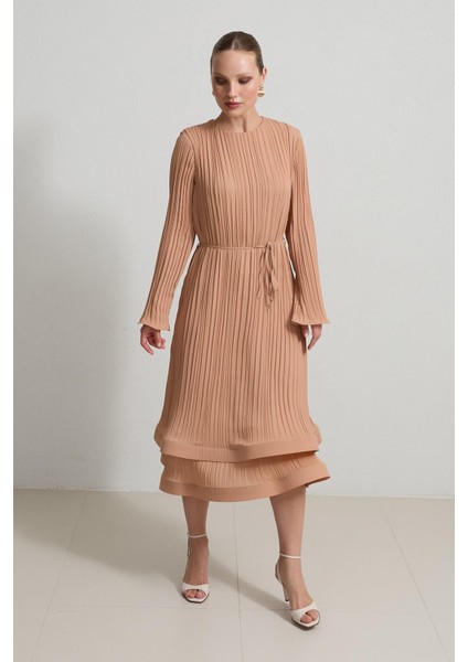 Somon Piliseli Rahat Kesim Elbise modelleri