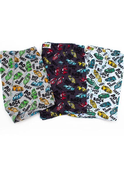 Erkek Çocuk Boxer 3'lü Baskılı (%96 Pamuk - %4 Elastan)