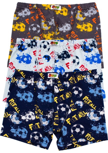 Erkek Çocuk Boxer 3'lü Baskılı (%96 Pamuk - %4 Elastan)