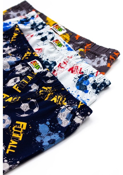 Erkek Çocuk Boxer 3'lü Baskılı (%96 Pamuk - %4 Elastan)