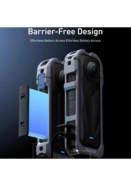 INSTA360 X5 Uyumlu Utility Metal Çerçeve | Utility Frame Metal Cage For INSTA360 X5 modelleri