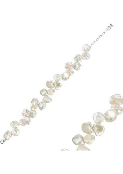 Taş Barok Doğal Inci Bileklik