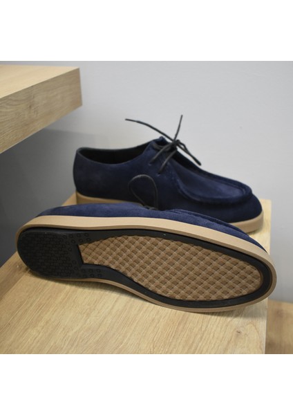 Hakiki Süet Deri Lacivert Loafer modelleri