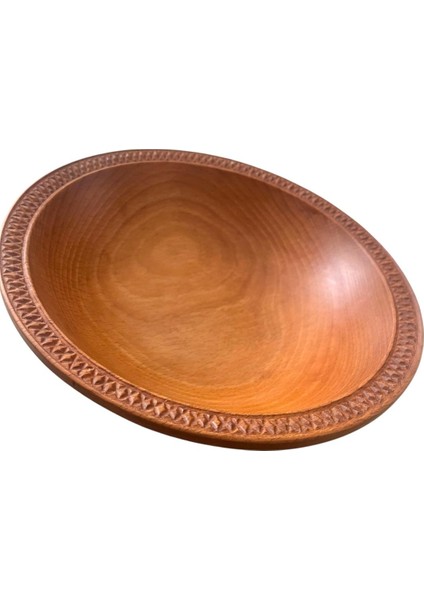 Doğal Kayın Ahşap Salata ve Sunum Kasesi – El Yapımı, Cnc Oymalı, 248 mm modelleri