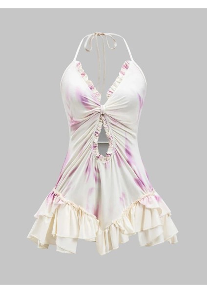 Gınger Ombreli Volanlı Elbise fiyatları