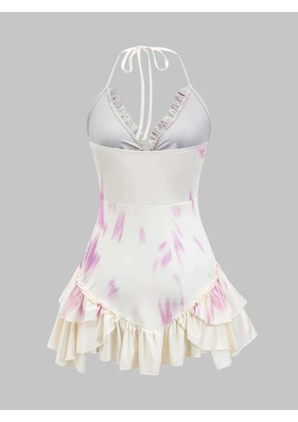 Gınger Ombreli Volanlı Elbise modelleri