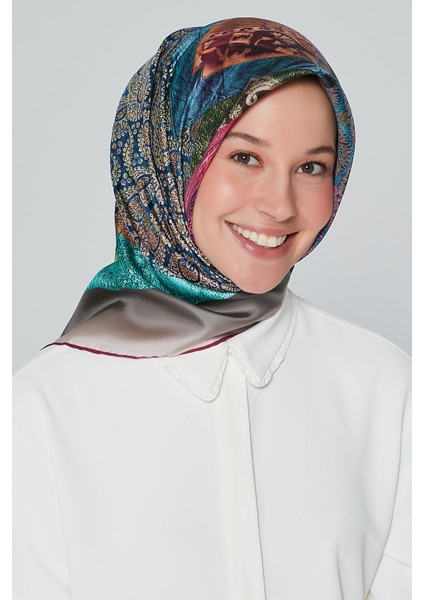 İpek Eşarp Sura Yeni Nostalji Serisi Fuşya Mor Yeşil Mavi