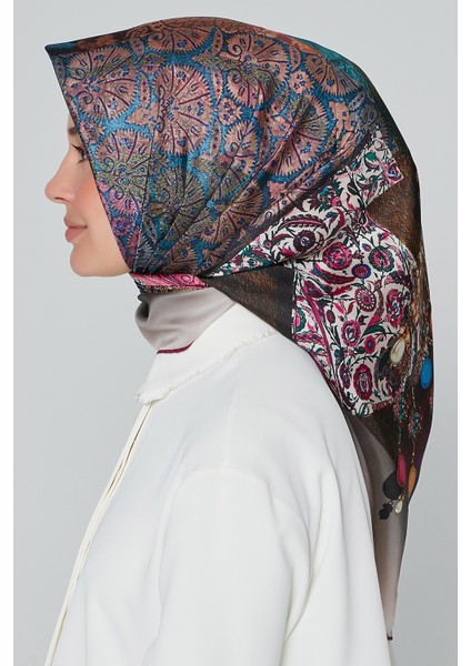 İpek Eşarp Sura Yeni Nostalji Serisi Fuşya Mor Yeşil Mavi modelleri