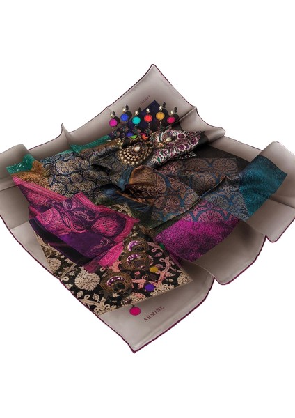 İpek Eşarp Sura Yeni Nostalji Serisi Fuşya Mor Yeşil Mavi indirimleri