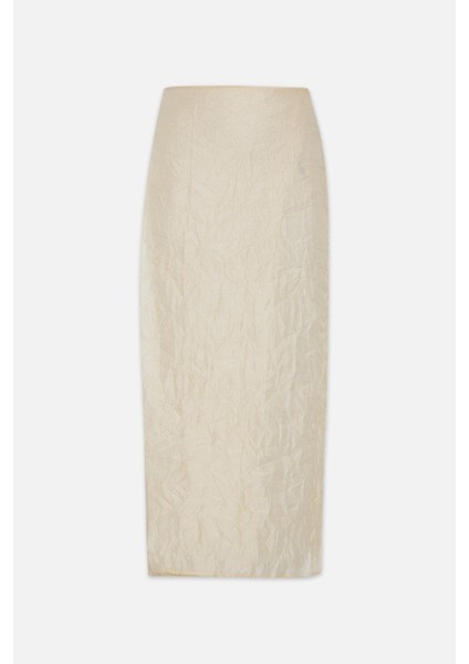 Krem Bağlama Detaylı Midi Boy Crush Detaylı Etek indirimleri