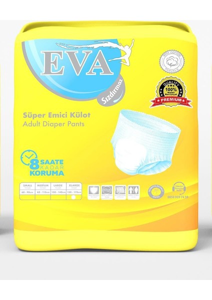 Premium Kadın Erkek Emici Külot Hasta Bezi Xl 8'li