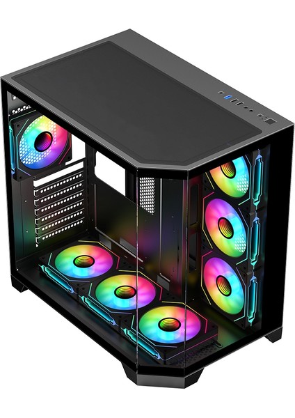 FC-9550G 850W 80+ Bronze 7X120MM Argb Fan Mid Tower Atx Siyah Gaming (Oyuncu) Kasa fiyatları