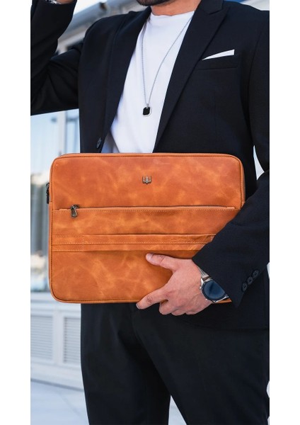 Mardan Hakiki Deri Laptop Çanta