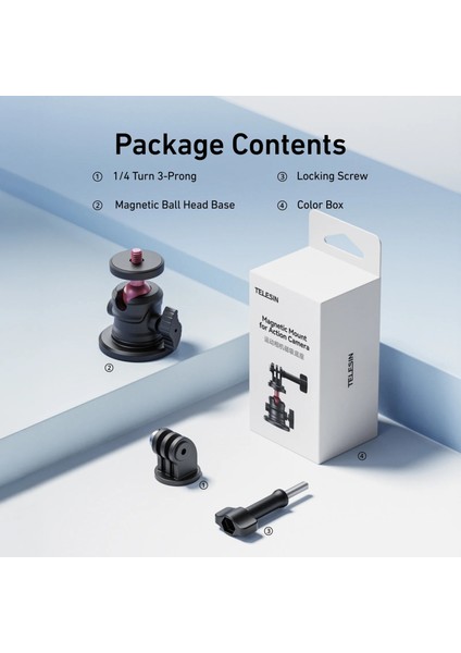 Aksiyon Kamera Manyetik Montaj | Aksiyon Kamera Mıknatıslı Montaj Kiti