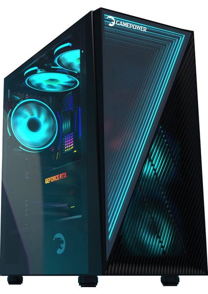 Ravadin Atx 3* Argb Infinity Fan Temper Cam Gaming Siyah Kasa 550W 80+ Bronze Dahili Psu modelleri