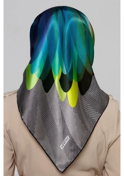 Özel Nostalji Serisi Twill İpek Eşarp Modelleri 7936D-09