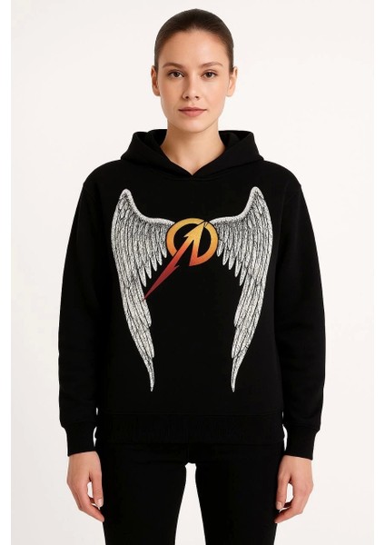 Metallica Iki Iplik Kapüşonlu Ön ve Arka Baskılı Hoodie - Siyah fiyatları