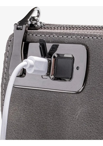 Trace Parmak Izi Okuyucu Hakiki Deri Kişiye Özel İsim Baskılı El Çantası modelleri