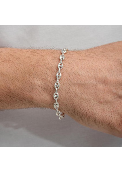 Gemici Halat 925 Ayar Gümüş Erkek Bileklik Künye