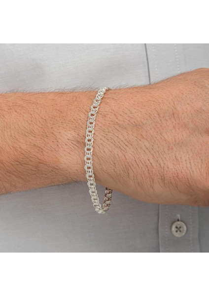 Garibaldi Modeli 925 Ayar Gümüş Erkek Bileklik Künye fırsatları