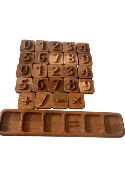 Ahsap Matematik Ögrenme Seti - 21 Parça, Egitici ve Zeka Gelistirici Oyuncak indirimleri