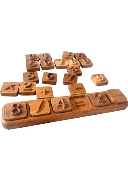 Ahsap Matematik Ögrenme Seti - 21 Parça, Egitici ve Zeka Gelistirici Oyuncak
