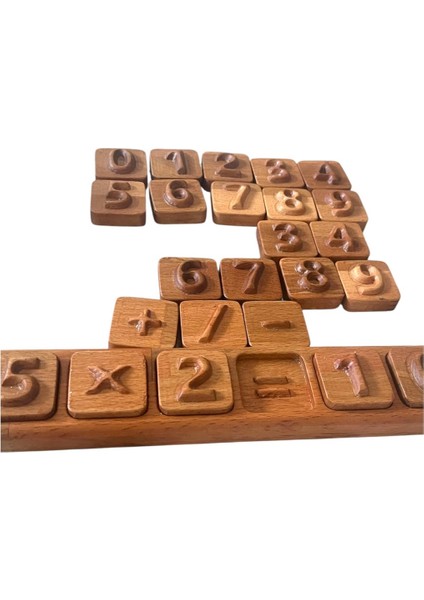 Ahsap Matematik Ögrenme Seti - 21 Parça, Egitici ve Zeka Gelistirici Oyuncak