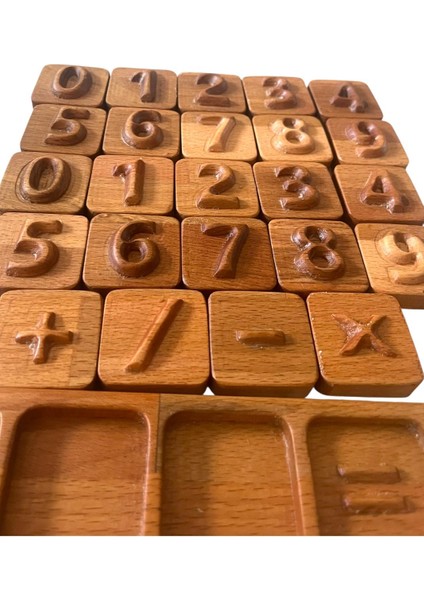 Ahsap Matematik Ögrenme Seti - 21 Parça, Egitici ve Zeka Gelistirici Oyuncak