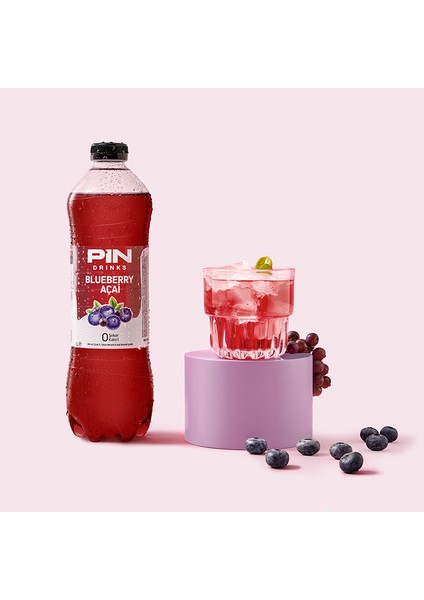 Blueberry Açai - Şekersiz & Kalorisiz 1 Litre x 6 Adet modelleri