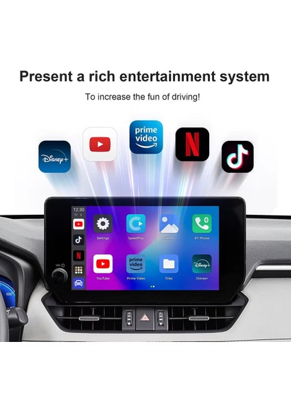 GA70 Kablosuz Carplay Android ve Apple Için Youtube Netflix ve Google Play Destekli 4 Çekirdekli Akıcı Fullhd 1080P Wifi 2.4/5g 2GB/32GB modelleri