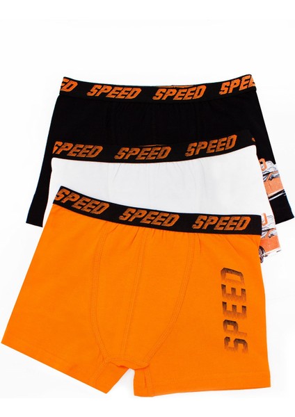 Erkek Çocuk Boxer 3'lü Baskılı (%96 Pamuk - %4 Elastan)