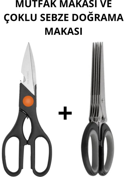 Mutfak Makası ve Çoklu Doğrama Makası 2li Set