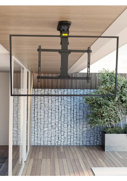 Motorlu Katlanır Tavan Tipi Tv Askı Aparatı (37"-75") – Akıllı Uzaktan Kumandalı fırsatları