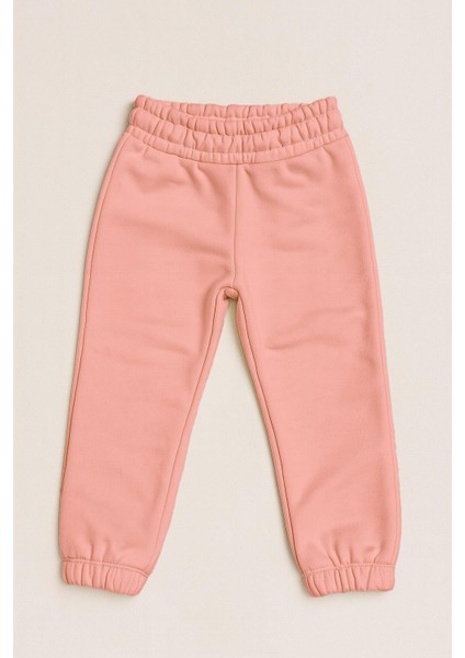 Kız Çocuk %100 Pamuk Beli ve Paçası Lastikli Eşofman Altı - Pembe (2-3 Yaş 8-9 Yaş) fiyatları