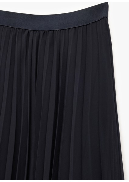 Midi Boy Ince Piliseli Şifon Etek modelleri