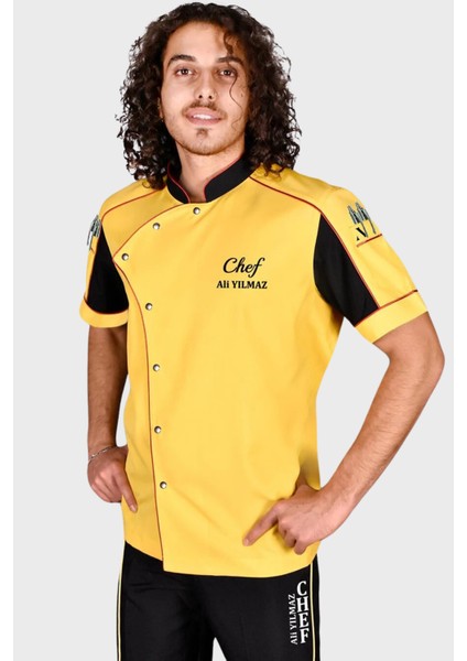 Kısa Kollu Aşçı Ceketi Aşçı Ceketleri Şef Ceketi Aşçı Kıyafetleri Aşçı Elbisesi Chef Aşçı Forması